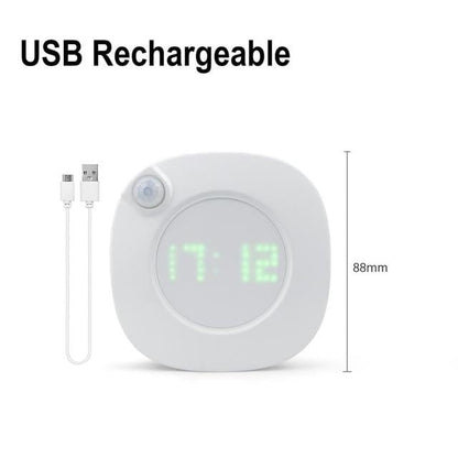 Motion Sensor LED Wall lamp Magnet Indoor Night light With Time Clock For Bathroom Bedroom Corridor Decor Vanity Wall Light
