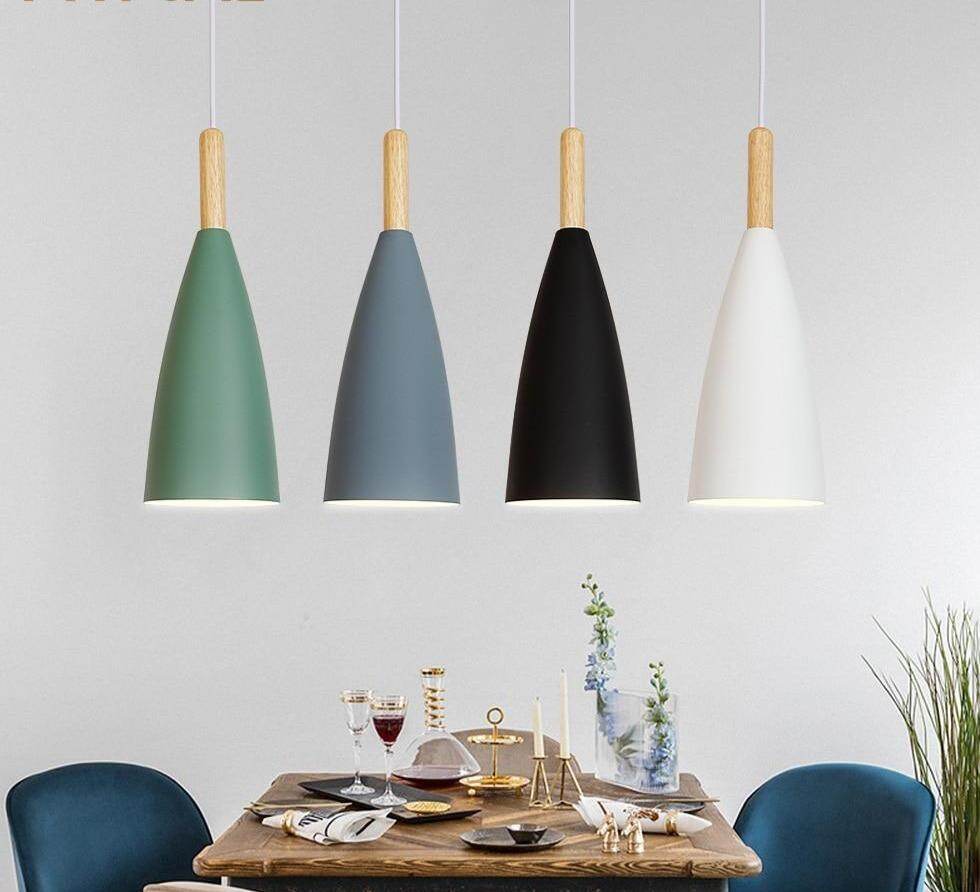 Modern Pendant Lamp Nordic Pendant Light For Dinning Room Restaurant Bedroom LED Hanging Lamp E27 Aluminum LED Night Lighting