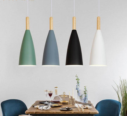 Modern Pendant Lamp Nordic Pendant Light For Dinning Room Restaurant Bedroom LED Hanging Lamp E27 Aluminum LED Night Lighting
