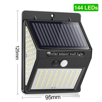 144 LED Solar Light Outdoor Solar Lamp PIR Motion Sensor Waterproof Solar Focus Sunlight For Garden Decoration Street Lantern