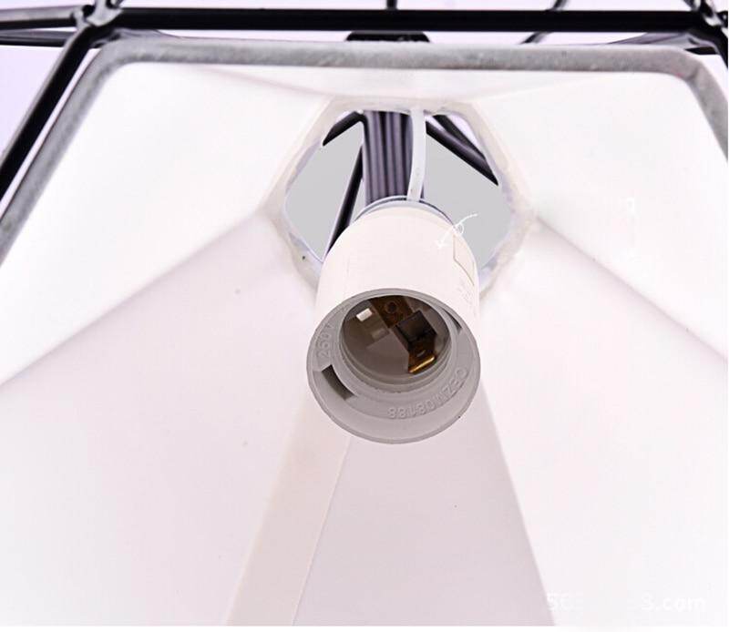 Modern Iron Painted Industrial Chandeliers E27 Diamond Chandelier LED Lighting For Living Room Kitchen Bedroom Bar Hotel
