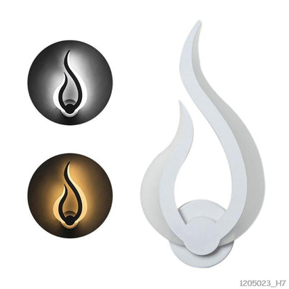 LED Light Modern Wall Lamp Acrylic Sconce 10W Flame Shape Indoor Bathroom Bedroom Living Room Hallway Art Decoration