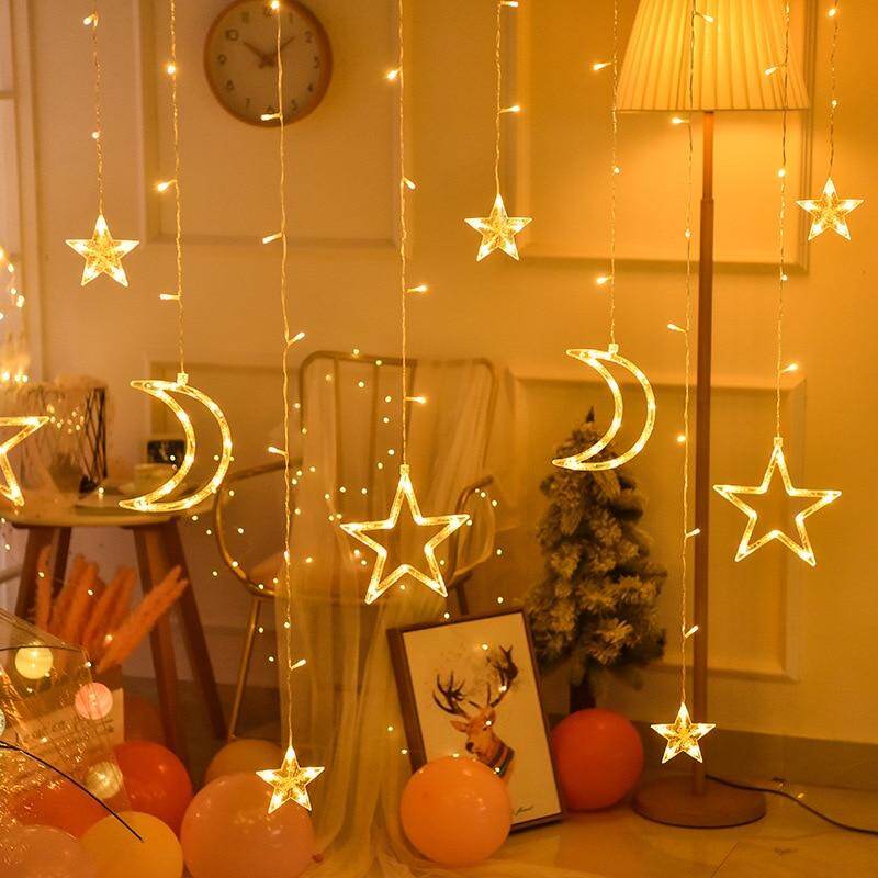 Christmas lights indoor/outdoor fairy lights Moon Star Lamp LED String Decoration for home Party Holiday lighting
