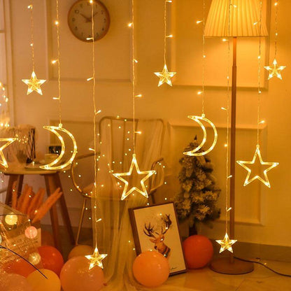 Christmas lights indoor/outdoor fairy lights Moon Star Lamp LED String Decoration for home Party Holiday lighting