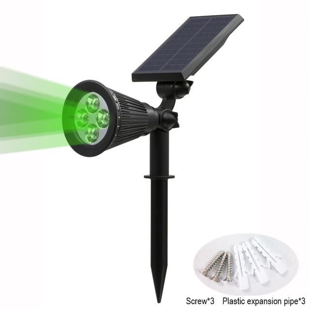 Solar Powered 4/7 LED Lamp Adjustable Solar Spotlight In-Ground IP65 Waterproof Landscape Wall Light Outdoor Lighting