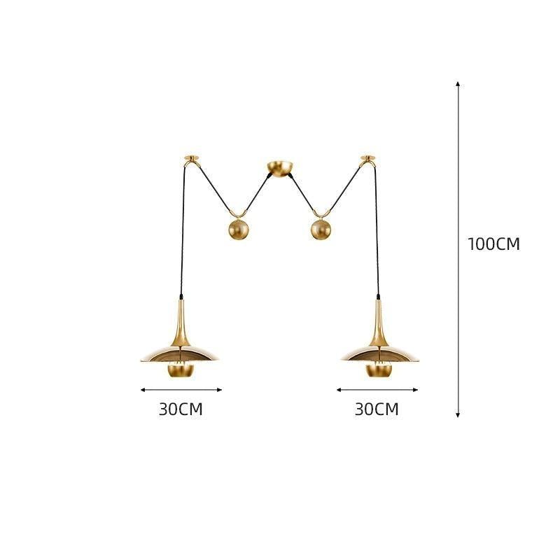 Creative Post-modern Personality Adjustable Shift UFO Restaurant Study Design Chandelier