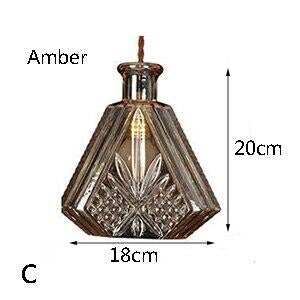 Modern Personality E27 Glass Hanging Lights Wine Bottle Engraved Pendant Lamps For Dining Room Living Room Restaurant Cafe Bar