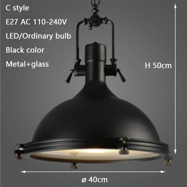 3 Style Loft Retro Industrial Hanging Hardware Metals Pendant Lamp Vintage E27 LED Lights For Kitchen Bar Coffee Light Fixtures