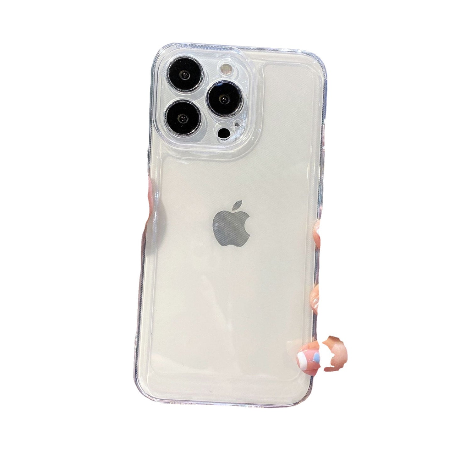 Transparent Shockproof Clear Phone Case For iPhone 16 15 14 13 12 Pro Max 13 12 Mini X XR X XS Max 7 8 14 15 16 Plus Black Cover