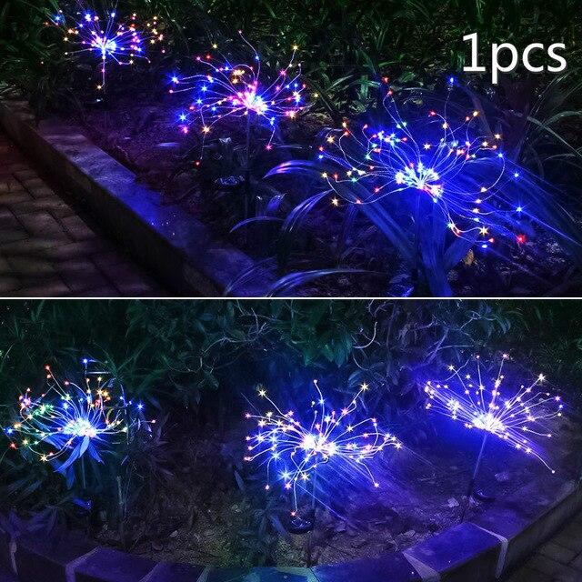 Garden Solar Lights Firework Christmas Landscape Path Lawn Lamp Outdoor Waterproof Garden Decoration Light Patio Yard Led Lamps