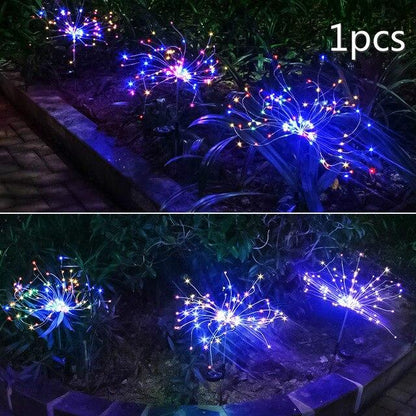 Garden Solar Lights Firework Christmas Landscape Path Lawn Lamp Outdoor Waterproof Garden Decoration Light Patio Yard Led Lamps