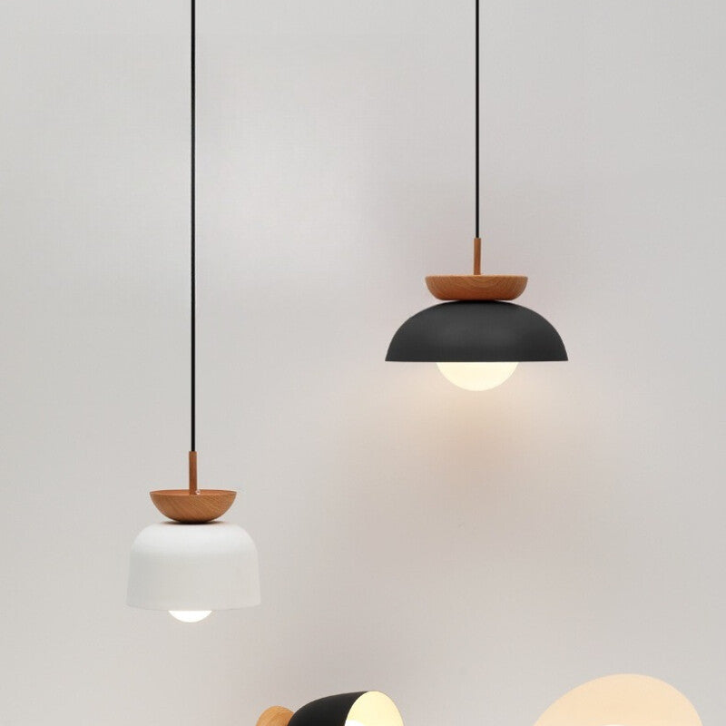 Modern LED Pendant Light  Minimalist Wooden Hanging Lamp for Aisle Balcony Cloakroom Interior Lighting Fixture