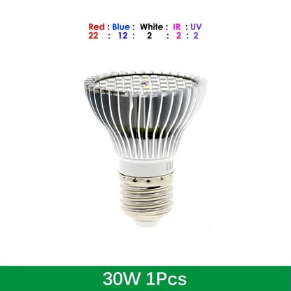 LED Grow Light Full Spectrum 6W/10W/30W/50W/80W E27 UV IR LED Growing Bulb for Indoor Hydroponics Flowers Plants LED Growth Lamp