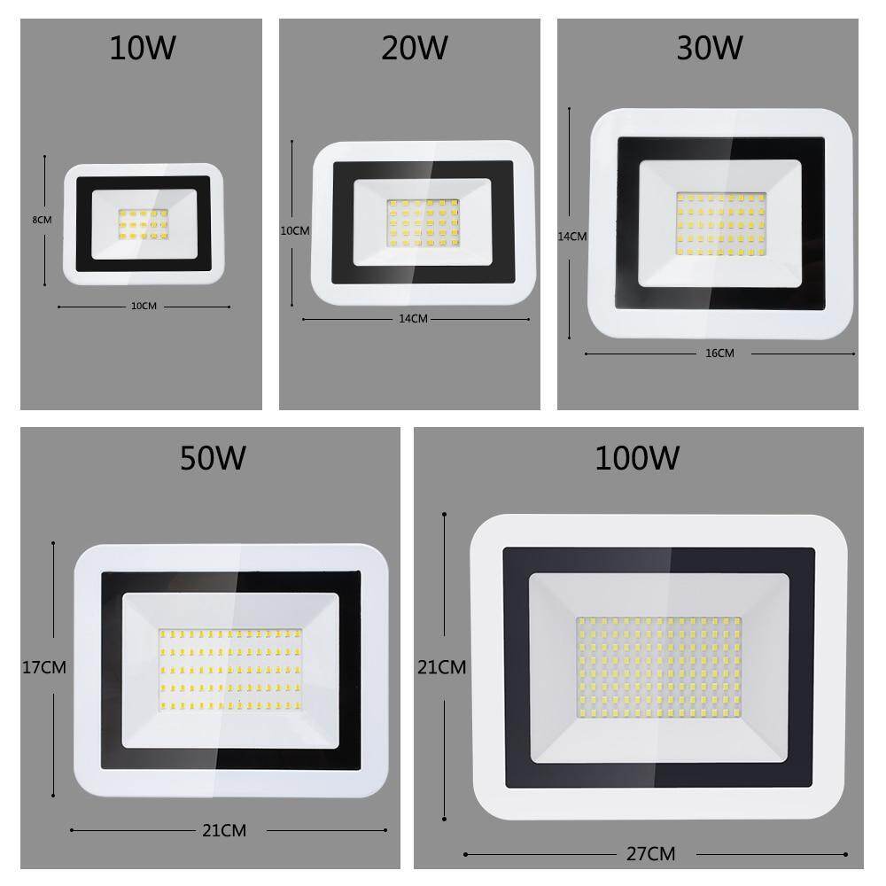 100W 50W 30W 10W 20W LED Flood Light Warm White/Cold White IP66 Waterproof 220V Garden Floodlight Outdoor Spotlight Wall Lamp