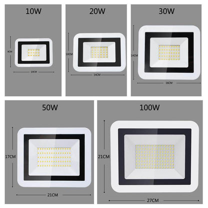 100W 50W 30W 10W 20W LED Flood Light Warm White/Cold White IP66 Waterproof 220V Garden Floodlight Outdoor Spotlight Wall Lamp