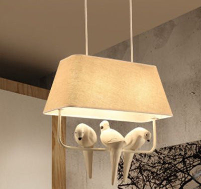 Creative Cloth art bird  LED pendant lights for  children room restaurant kitchen decoration hanging lamp hotle lamp
