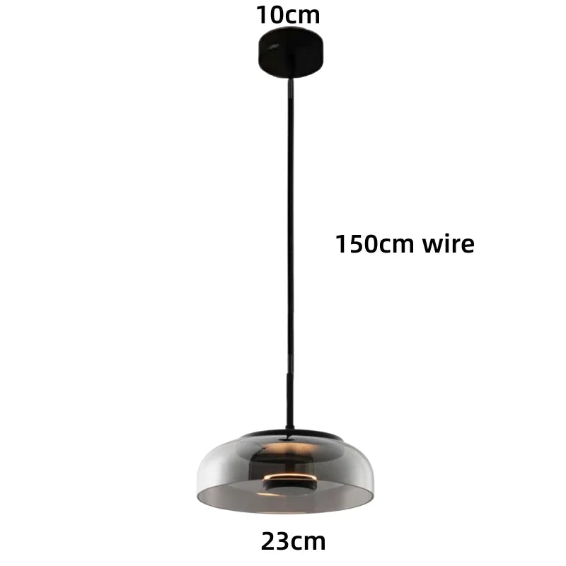 Led Pendant Lighting for Bedroom Bedside Kitchen Restaurant Modern Hanging Lamp Ceiling Decoration Lights Glass Indoor Nordic