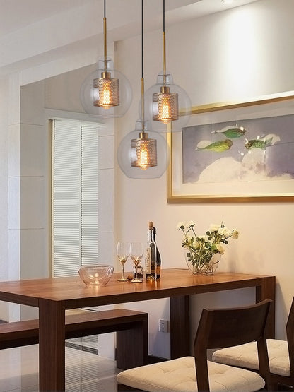 Loft Modern Pendant Light Glass Ball Hanging Lamp Kitchen Light Fixture Dining Hanglamp  Living Room Luminaire