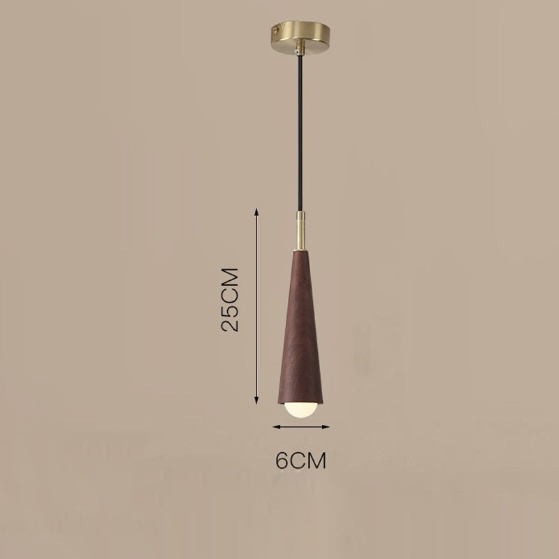 Modern Wooden LED Pendant Light Hanging Lamp Living Room Decor Kitchen Long Tube Pendant Lights