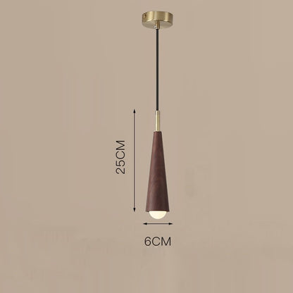 Modern Wooden LED Pendant Light Hanging Lamp Living Room Decor Kitchen Long Tube Pendant Lights