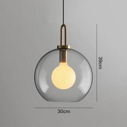 Postmodern Ins Pendant Lights Luxury Restaurant Lamps Nordic Bar Bedroom Bedside Glass Ball Single Hanging Lamp