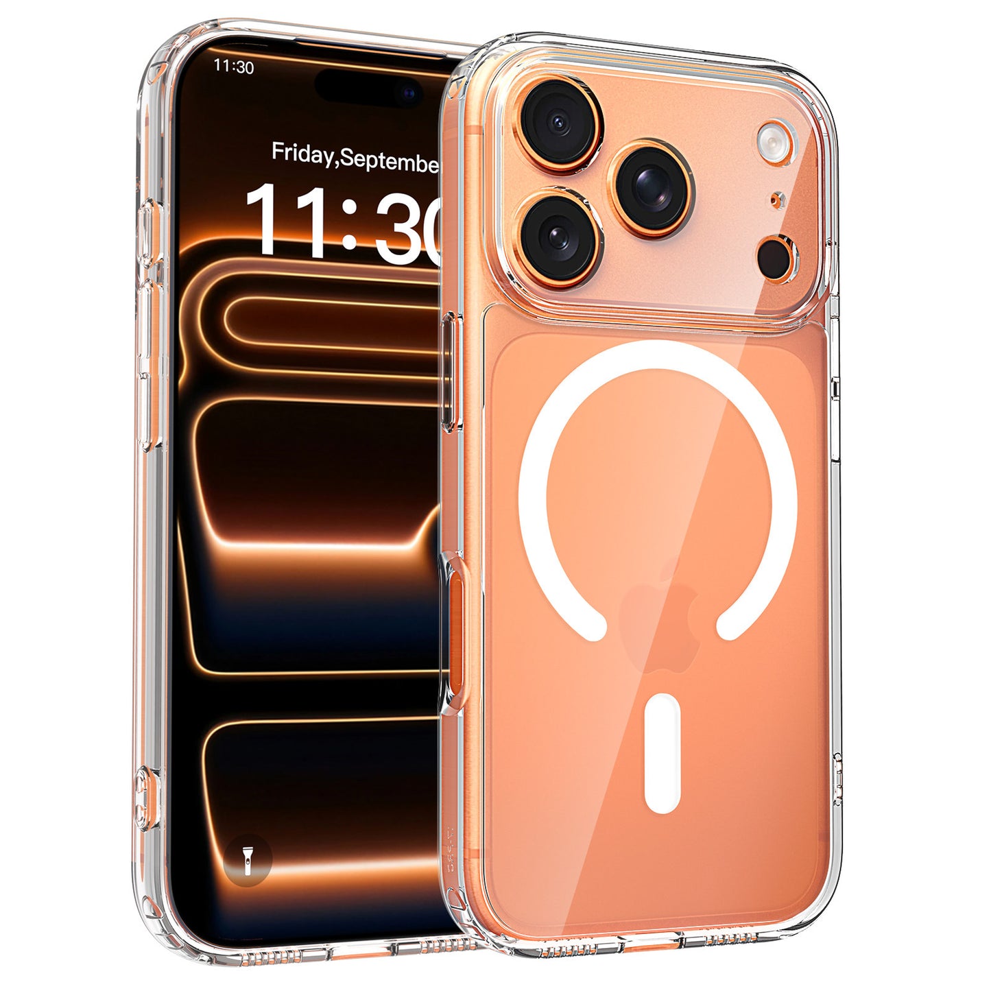 IPhone 17 Pro Max Magnetic Shockproof Transparent Case IPhone 17 Air Magnetic Case with Buttons