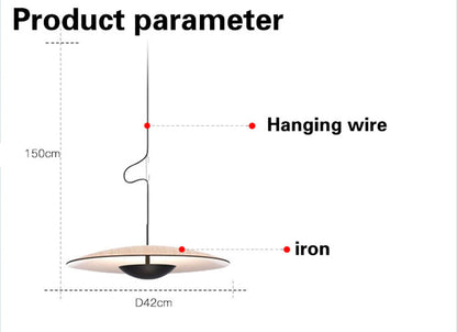 Modern Led Pendant Light Kitchen Black Round Cafe Nordic Study Living Room Bedroom Ufo Hanging Lamp