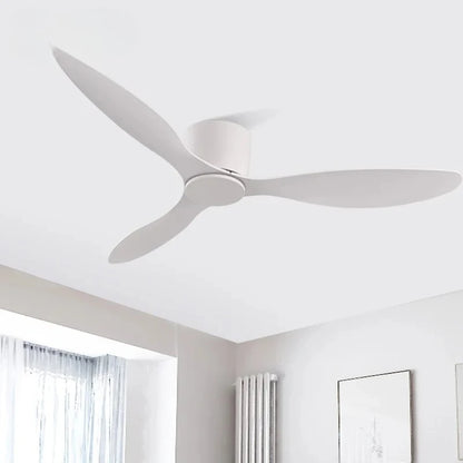 Modern Ceiling Fan Without Lights DC Motor Low Floor Loft Remote Control Simple Decorative Fan No Light Low Floor Loft