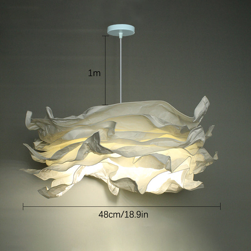 Modern Minimalist Scandinavian European Style Cloud Chandelier Mall Hotel Wedding Shop Theme B&B Convention Paper Lampshade