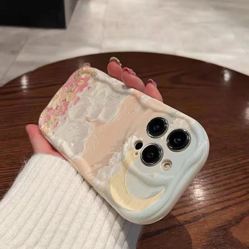 Suitable for Cloud Sea of Flowers for  Iphone16 15 14 13 12 11 7 8 Xr Xs Pro Fashion Phone Case