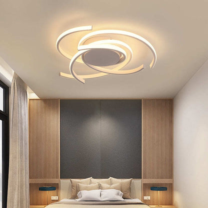 Creative Modern Led Ceiling Lights Living Room Bedroom Study Balcony Indoor Lighting Black White Aluminum Ceiling Lamp Fixture