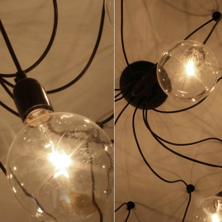Mordern Nordic Retro Edison Bulb Light Chandelier Vintage Loft Antique Adjustable DIY Art Spider Ceiling Lamp Fixture Light