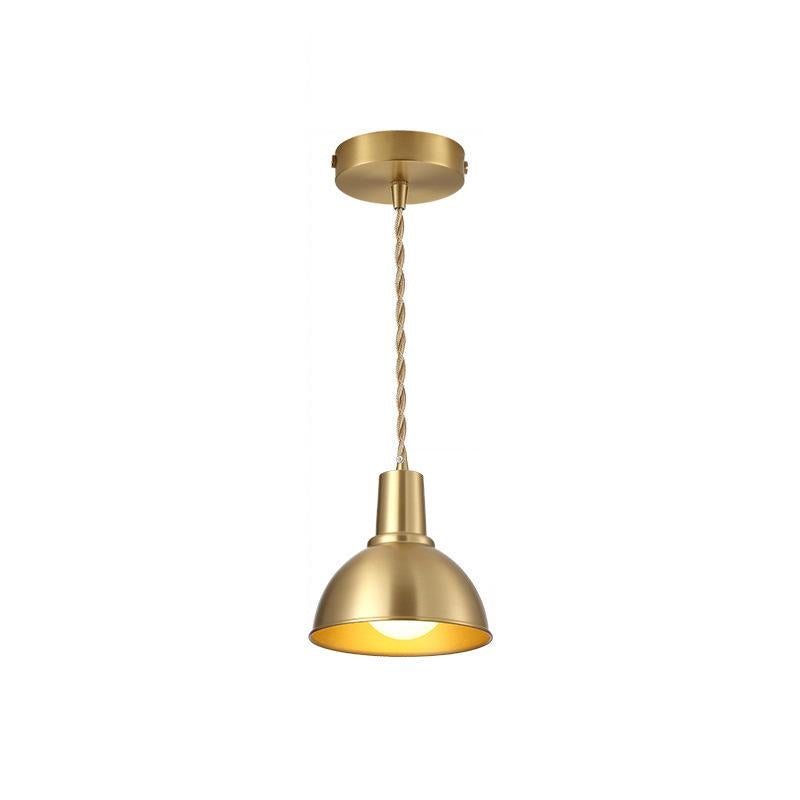 Golden Copper Chandelier At The Bedside of The Bedroom, Pure Copper Post-modern Personality Lamp At The Bar Cafe of Creative Restaurant