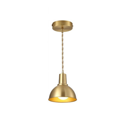 Golden Copper Chandelier At The Bedside of The Bedroom, Pure Copper Post-modern Personality Lamp At The Bar Cafe of Creative Restaurant