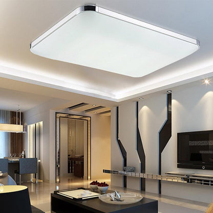 Modern 2.4G RF Remote Control Square Aluminum Acrylic LED Ceiling Lamp Cold White+Warm White Stepless Dimming LED Ceiling Light