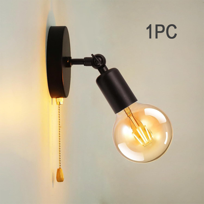Simple Wall Lamp 180 Degree with Switch Adjustable Metal Wall Light Bedroom Loft Aisle Stairs Kitchen Lights