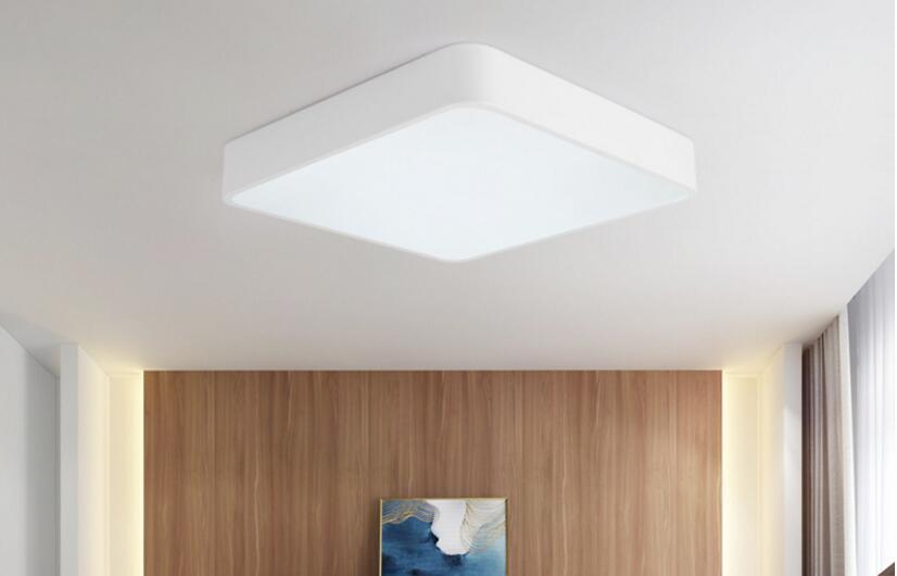 Modern LED Ceiling Light Ultra-thin Colorful Square  Iron Acrylic Kitchen Bedroom Indoor Dustproof Lighting Fixture