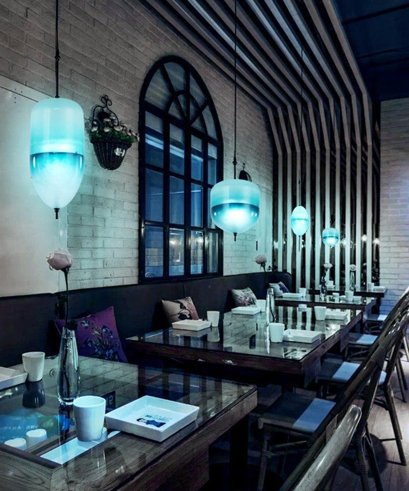 Nordic Art Venice Flow Lake Gradual Glass Chandelier Blue Chromatography Italian Design Lustre Avize Modern Salon