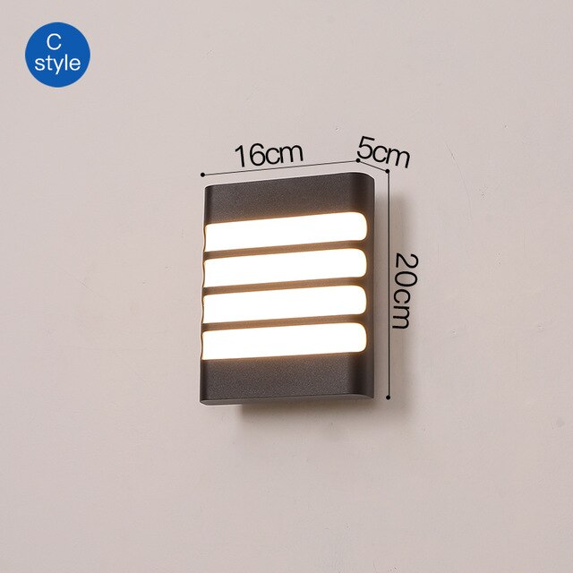 Modern Porch Light Waterproof IP65 Radar Sensor Wall Lamps For Courtyard Patio Garden Front Door LED Outdoor Lighting