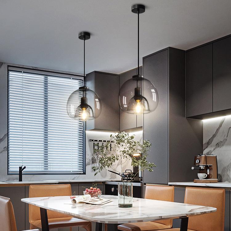 Nordic Glass Chandeliers Three-headed Combination Lamps