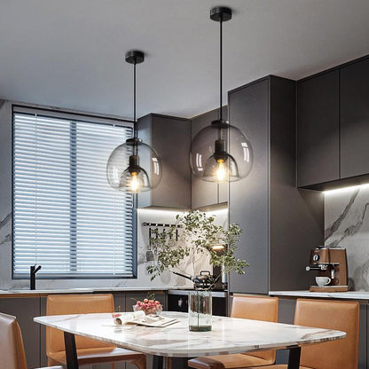 Nordic Glass Chandeliers Three-headed Combination Lamps