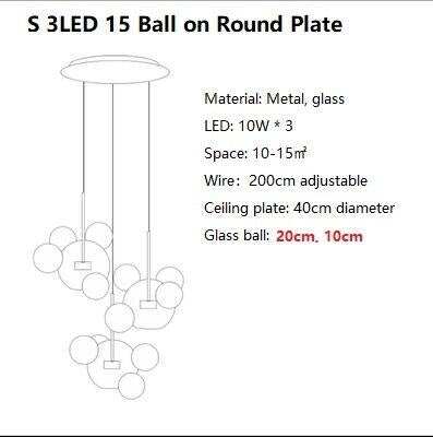 Bubble Lamp Globe Glass Hanging Lamps Dining Room Bubble Pendant Light Kitchen Hotel Glass Ball Suspension Lighting