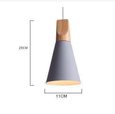 Nordic Combined Bar Real Wood Pendant Lights Multicolor Aluminum Lamp Shade Pendant Lamps for Dining Room Home Lighting Fixture