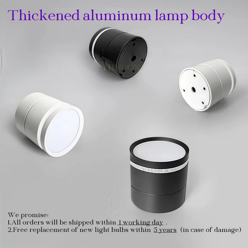 Rotating LED Full Spectrum Surface Mounted Dimmable Downlight  Anti Glare Ceiling Lamp 5W7W10W15W20W Spotlight Indoor