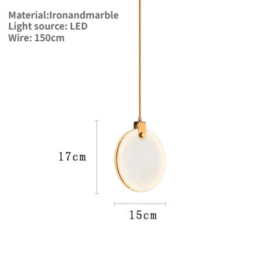 Modern Marble Pendant Lamp Living Room Bedroom Bedside Dining Room Staircase Kitchen LED Lighting