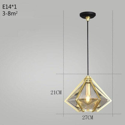 Post Modern Glass Pendant Light Hanging Nordic Living Room Walk In Closet Gold Pendant Lamp Suspension Lighting Fixture