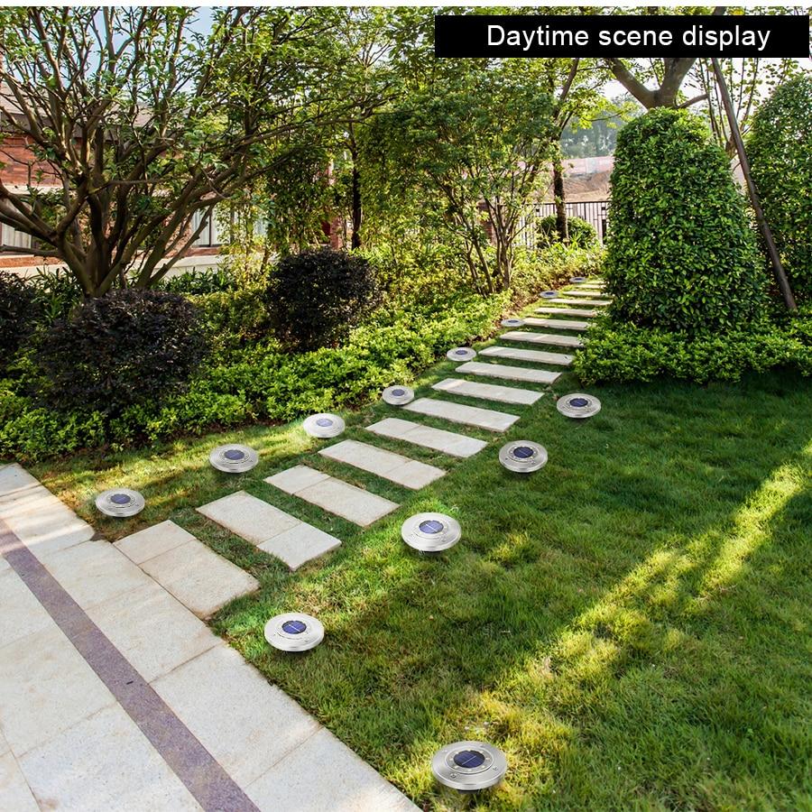 8 LED Outdoor Solar Garden Lights Waterproof In-Ground Light Solar Lamp Lighting for Pathway Yard Deck White/Warm White/RGB