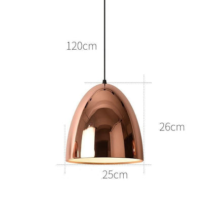 Nordic Modern Simple Gold Round Single-headed Restaurant Chandelier