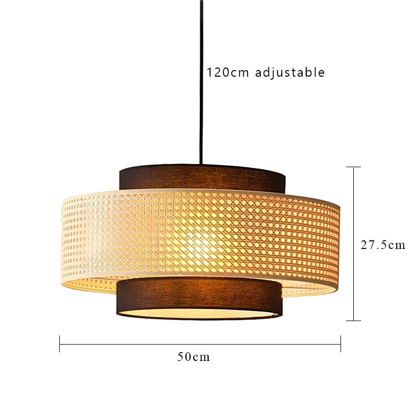 Vintage LED Pendant Light Rattan Warm lamp Pendant Lights Restaurant Hotpot Chinese Vine Art Lighting