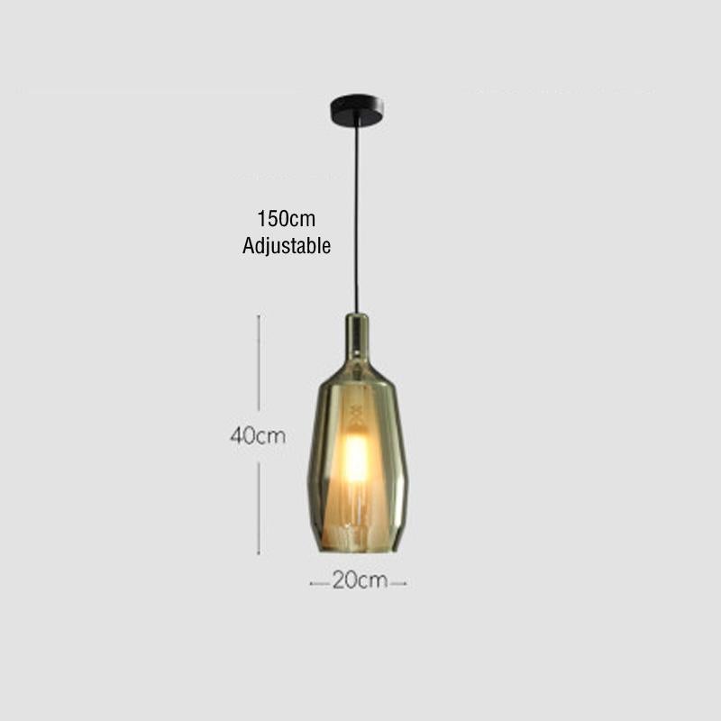 Creative Stained Glass Chandelier Nordic Single-headed Chandelier